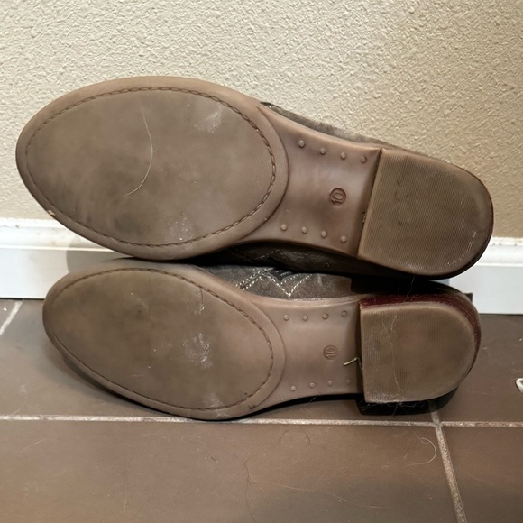 DIBA LAYLA Taupe Suede Leather Side Zip Shoe Bootie Ankle Boot Bootie Western - Picture 11 of 15